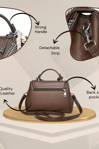 Handbag, detachable sling strap
