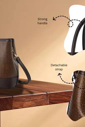 Handbag, detachable sling strap