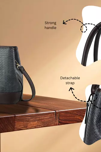 Handbag, detachable sling strap
