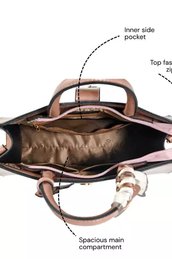 Handbag, detachable sling strap