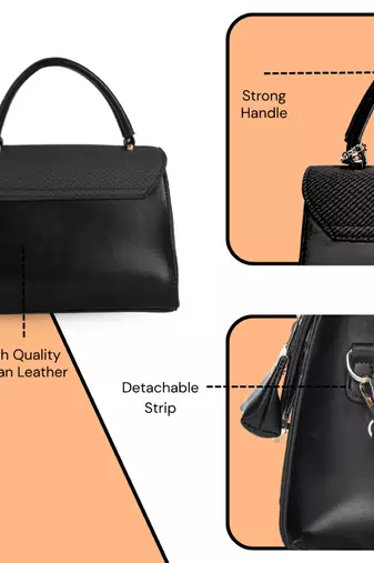 Handbag, detachable sling strap