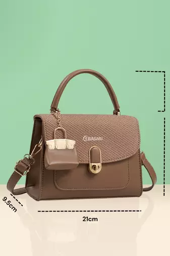 Handbag, detachable sling strap
