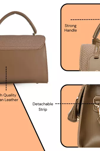 Handbag, detachable sling strap