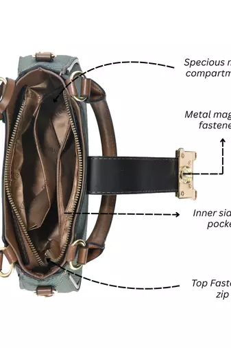 Handbag, detachable sling strap