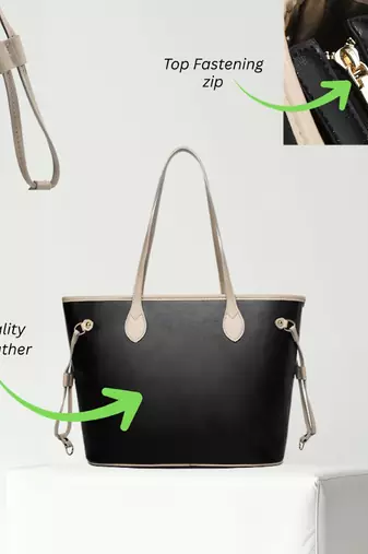 Handbag, detachable sling strap