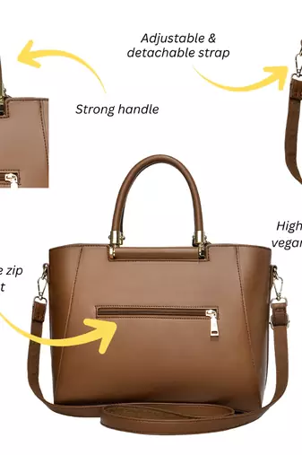 Handbag, detachable sling strap