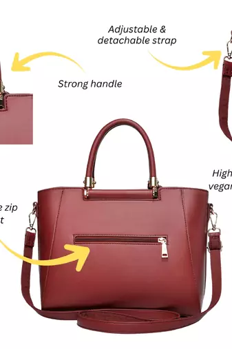 Handbag, detachable sling strap