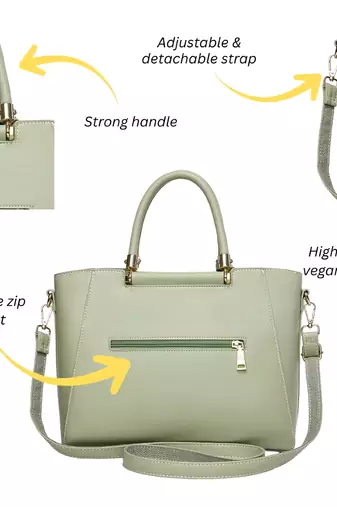 Handbag, detachable sling strap