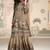 Beige embroidered crepe Palazzo suit