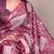 Premium tassar silk printed saree with glossy viscose border