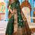 green soft art silk banarasi saree with blouse 