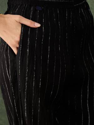 Black women kurta pant set 4