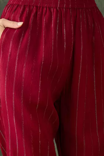 Maroon women kurta pant set