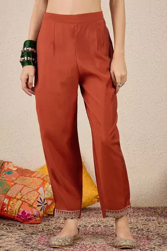 Peach women kurta pant dupatta set