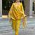Yellow women kurta pant dupatta set