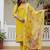 Yellow women kurta pant dupatta set