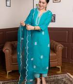 Rama women kurta pant dupatta set