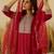 Red women kurta pant dupatta set
