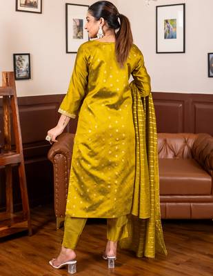 Lemon women kurta pant dupatta set 2