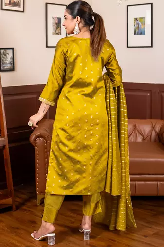 Lemon women kurta pant dupatta set