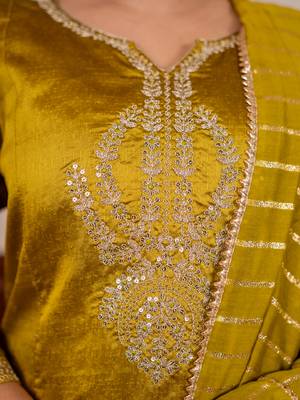 Lemon women kurta pant dupatta set 4
