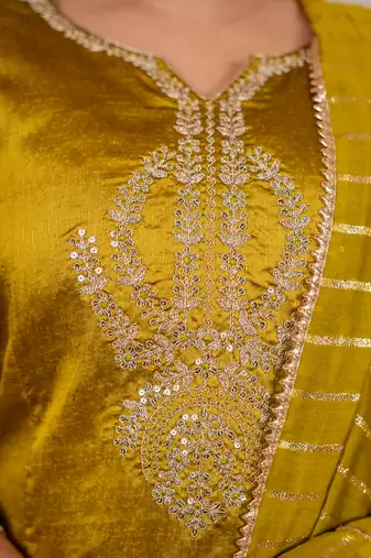 Lemon women kurta pant dupatta set