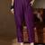 Purple women kurta pant dupatta set