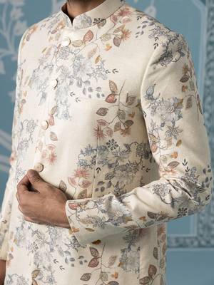 Digital printed bandhgala with machine touch-up 2