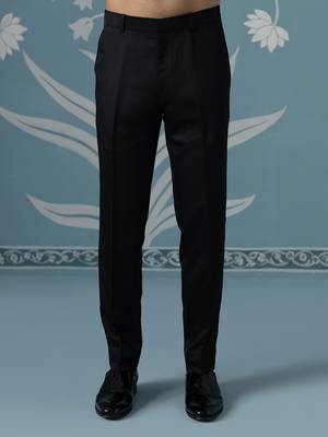 Classic black bandhgala suit set 5