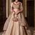Cream Gold Crush Silk Zari Sequnce Embroidery Work Lehenga Choli For women's