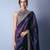 Purple sequins and dori embroidered saree