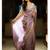 Lavender color embroidered tissue silk blend saree