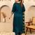 Teal women kurta pant dupatta set