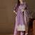 Purple women kurta pant dupatta set