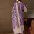 Purple women kurta pant dupatta set