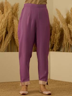 Purple women kurta pant dupatta set 4