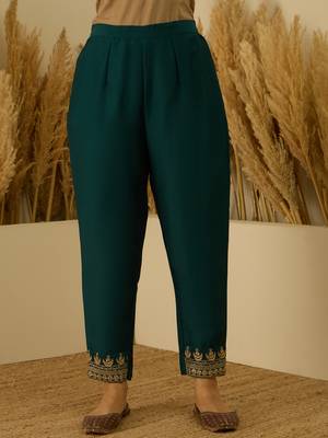 Teal-blue women kurta pant dupatta set 4