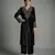 Black embroidered velvet kurta set