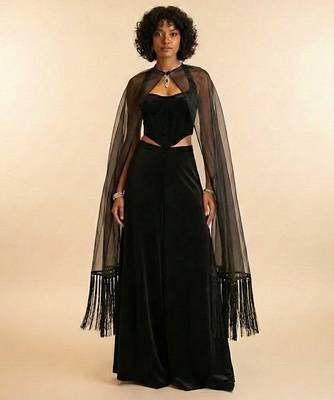 Black velvet co ord set 1