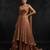 Brown silk gown