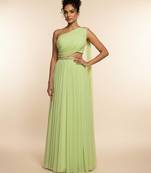 Green georgette co ord set