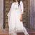 White viscose chanderi embroidered kurta set