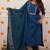 Rayon embroidered kurta set in teal blue
