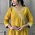 Mustard viscose chanderi anarkali sttiched suit