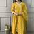 Mustard viscose chanderi anarkali sttiched suit
