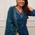 Teal blue color chanderi viscose sttiched kurta set