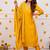 Mustard color chanderi viscose sttiched kurta set