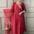 Maroon viscose chanderi anarkali sttiched suit