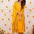Mustard color chanderi viscose sttiched kurta set