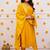 Mustard color chanderi viscose sttiched kurta set
